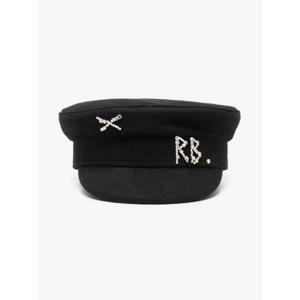 루슬란바진스키 black embellished wool baker boy hat KPC033WDMD TP719825565