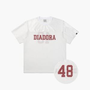 디아도라반팔티 KQJ D5221LRS74WHT 로고 메쉬 반팔 티셔츠 WHITE