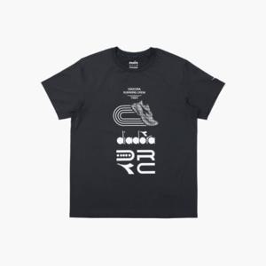 디아도라반팔티 KQJ D5123RRS10GRD DRC 그래픽 러닝 반팔 티셔츠 GREY
