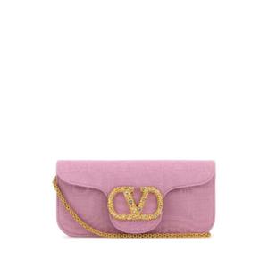 VALENTINO GARAVANI Pink fabric LocA  clutch 6W0B0R24LDG D4T