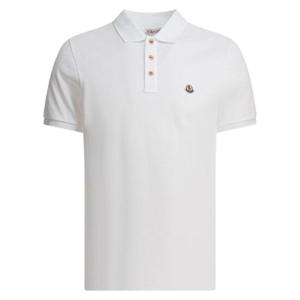 MONCLER Cotton pique polo shirt with logo patch 8A00030-84556001
