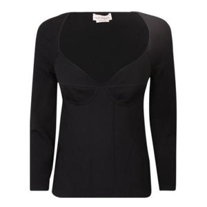 알렉산더 맥퀸 긴팔 티셔츠 698403 Q1A0W 1000 BLACK