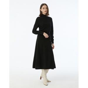 질스튜어트 뉴욕 여성 24FW 블랙 단색 울캐시미어혼방 긴팔원피스 WJSW4D730BK