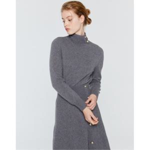 질스튜어트 뉴욕 여성 24FW 그레이 멜란지 울캐시미어혼방 긴팔원피스 WJSW4D730G2