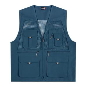 [랜더스]랜더스고급 왕망사 조끼(LD450) 스틸블루