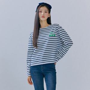 [체이스컬트]여성 크롭 스트라이프 티셔츠-CEPG5181B01