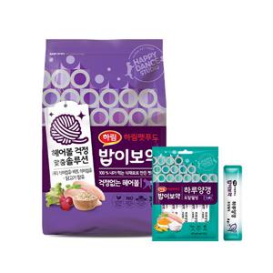 [하림펫푸드]밥이보약CAT걱정없는헤어볼 3.4kg+하루양갱 웰빙56g