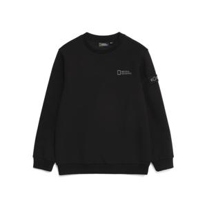 내셔널지오그래픽키즈 K223USW230 재귀반사 빅로고 맨투맨 CARBONBLACK
