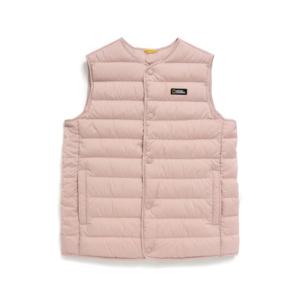 내셔널지오그래픽키즈 K234UDV020 라운드넥 경량 덕 다운 베스트 ASHPINK