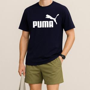 [푸마]푸마 PUMA 에센셜 NO.1 로고 남성 반팔티 네이비 682532-1