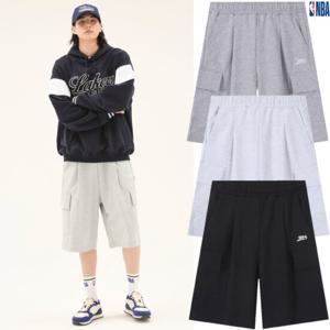 [NBA]N252TP020P GR 남여공용 엔비에이 트레이닝팬츠 와이드핏 카고 버뮤다 반바지