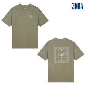 NBA N252TS142P 공용 오버핏 피그먼트 페이즐리 반팔 티셔츠 STG