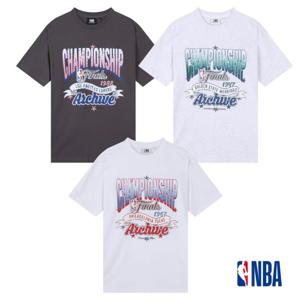 NBA 남녀공용 PHI 챔피언십 빅 아트웍 오버핏 반팔 티셔츠 N252TS050P
