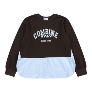 [코데즈컴바인]오버핏 셔츠단 배색 맨투맨 (CJC-TS305W9)