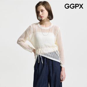 [GGPX] 스트랩 언밸런스 펀칭 니트 (GP4KP040F)
