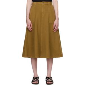 아페쎄 스커트 탠 로리 데님 미디 스커트 242252F092000