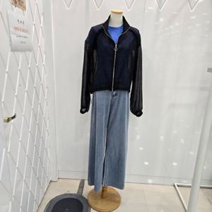 [밸리걸]블랙 시스루 셔링 집업 아우터 (Free)131200