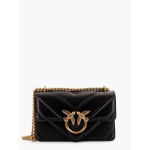 PINKO Matelasse leather shoulder bag with love birds buckle 104550A26Z