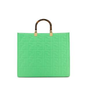 FENDI 그린 가죽 미디엄 선샤인 쇼핑백 8BH386AMCV F1K3D