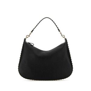 VALENTINO GARAVANI 블랙 가죽 Hobo Rockstud 숄더백 5W2B0M36VSF 0NO
