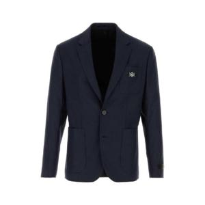 VERSACE Dark blue wool blazer 10161551A08858 1UL40