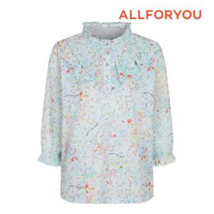 [올포유]여성 전판 프린트 러플 티블라우스 ALTRM3411-830
