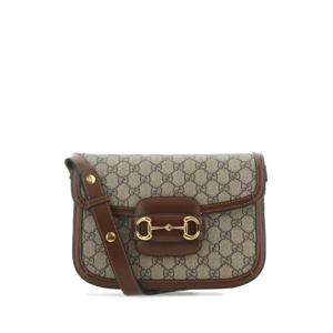 GUCCI GG 슈프림 패브릭 &  가죽 Horsebit 1955 숄더 백 60220492TCG 8563