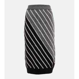 Stella McCartney 알파카 울 블렌드 스트라이프 미디 스커트 P00717448