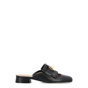 Valentino V로고 플라크 스퀘어 토 샌들 WS0LP8DSH 0NO TP936124573