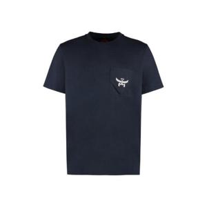 MCM 로고 자수 크루넥 티셔츠 MHTESBC02VD0 DARKNAVY TP943992550