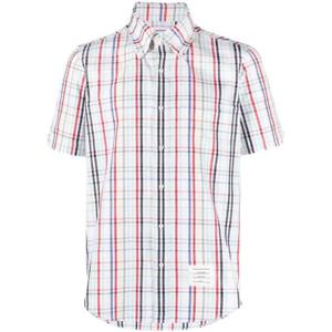 Thom Browne 체크 무늬 반소매 셔츠 MWS239AF0273 996 TP934821331