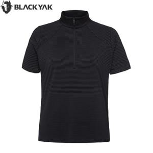 [블랙야크]여름 폴리스판 데일리 반집업 티셔츠 여성 시어서커 집업 반팔티 1BYZTMU514BK
