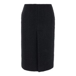 GUCCI Black Midi Skirt with Rear Slit in Tweed Woman 797274ZAQ6U1000