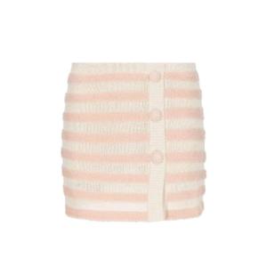 Balmain 쇼트 스트라이프 트위드 스커트 YF1LB369KC43 GKX TP944704274