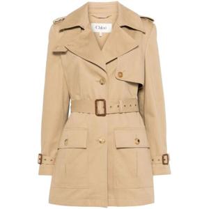 끌로에 Neutrals Cotton Trench Coat CH25SMA13339 TP719169038