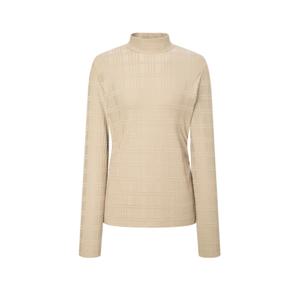 닥스 골프 여성 24FW 스테디셀러모크넥 체크 스트레치 긴팔티셔츠 (BEIGE) WNTS4C613I2