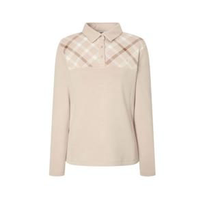 닥스 골프 여성 24FW 스테디셀러커시브 로고 체크 긴팔폴로티셔츠 (BEIGE) WNTS4C601I2