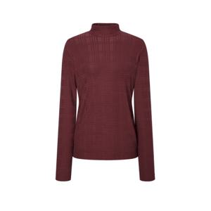 닥스 골프 여성 24FW 스테디셀러모크넥 체크 스트레치 긴팔티셔츠 (BURGANDY) WNTS4C613D2
