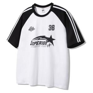 앨빈클로 SUPERIOR 레글런 배색 트랙 오버핏 반팔티 AST4819 (2 COLOR)
