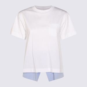 사카이 화이트 라운드 넥 반팔 체스트 포켓 티셔츠 2508014 134