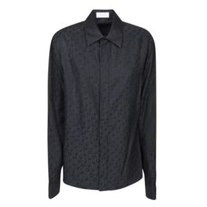 오프화이트 폴로 티셔츠 OMGE029F23 FAB001 1000 BLACK