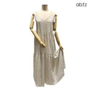 [에이비에프지]잔꽃 패턴 민소매 롱 원피스 APZ3HO39H