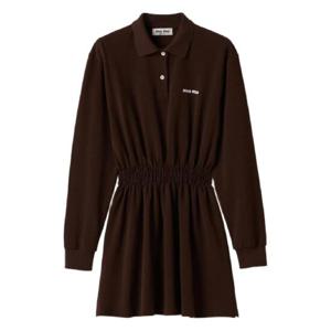 25 SS 미우미우 로고 자수 피케 드레스 MF5984SOOO14RW TP440021209