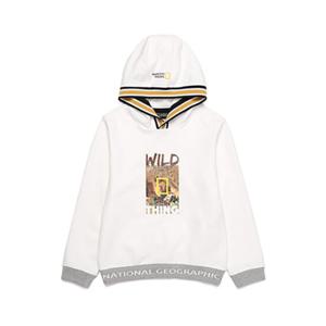 [내셔널지오그래픽 키즈] N201KHD010 전판프린트 후드 WHITE