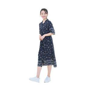 [올리비아하슬러] 보더프린트 여름 폴리 원피스 _OHDMOP109