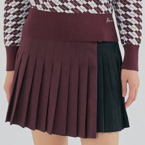 [레노마골프]여성 비조 장식 믹스 플리츠 큐롯 RWPCM7525-420