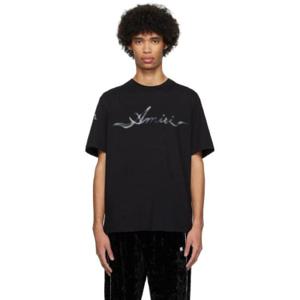 25 SS 아미리 남성 블랙 스모크 티셔츠 241886M213006