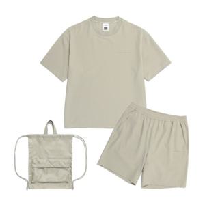 내셔널지오그래픽 N252UPB900 우븐 반팔+반바지 2PACK BEIGE KHAKI