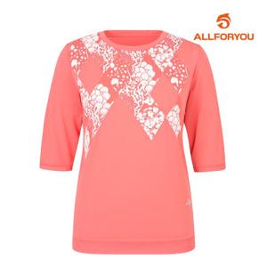 [올포유] 여성 기하학 원포인트 5부 티셔츠 ALTRL4141-403_G