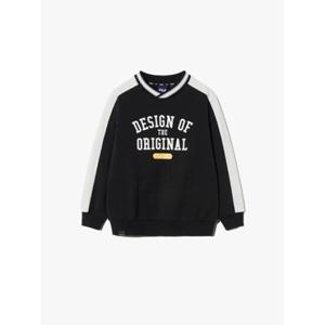 휠라키즈(FILA KIDS) (FK2POH1303X BLK) 캠퍼스 배색 맨투맨 아동티셔츠